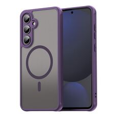 Per Samsung Galaxy S24 FE 5G Fan Dun Series TPU Hybrid PC Frosted Magsafe Custodia per telefono (viola)