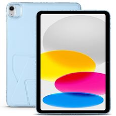 Custodia per tablet pieghevole con supporto magnetico in pelle acrilica per iPad mini 2024 / mini 6 (blu cielo)
