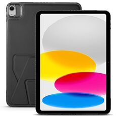 Custodia per tablet con supporto magnetico pieghevole in pelle acrilica per iPad mini 2024 / mini 6 (nero)