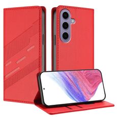 Per Samsung Galaxy S24 5G Custodia per telefono in pelle retrò con portafoglio multifunzionale in rilievo (rosso)
