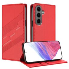 Per Samsung Galaxy S24+ 5G Custodia per telefono in pelle retrò con portafoglio multifunzionale in rilievo (rosso)
