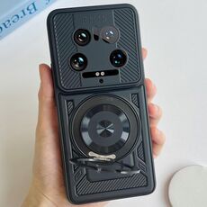 Per Xiaomi 14 Ultra Armor Supporto Rotante MagSafe Custodia per Telefono (Nero)