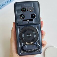 Per Xiaomi 14 Ultra Armor Supporto Rotante MagSafe Custodia per Telefono (Blu)