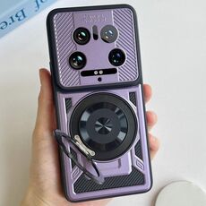 Per Xiaomi 14 Ultra Armor Supporto Rotante MagSafe Custodia per Telefono (Viola)