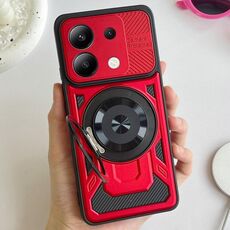 Per Redmi Note 13 Pro 5G Global Armor Supporto Rotante MagSafe Custodia per Telefono (Rosso)