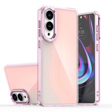 Per Samsung Galaxy S25 Edge 5G Custodia per telefono con placcatura sfumata scolorita (rosa)