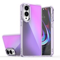 Per Samsung Galaxy S25 Edge 5G Custodia per telefono con placcatura sfumata scolorita (viola)