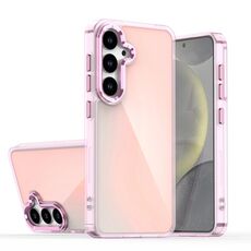 Per Samsung Galaxy S25 5G Custodia per telefono con placcatura sfumata scolorita (rosa)
