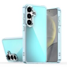 Per Samsung Galaxy S25 5G Custodia per telefono con placcatura sfumata scolorita (blu)