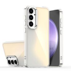 Per Samsung Galaxy S24 FE 5G Custodia per telefono con placcatura sfumata scolorita (trasparente)