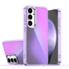 Per Samsung Galaxy S24 FE 5G Custodia per telefono con placcatura sfumata scolorita (viola)