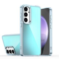 Per Samsung Galaxy S24 FE 5G Custodia per telefono con placcatura sfumata scolorita (blu)