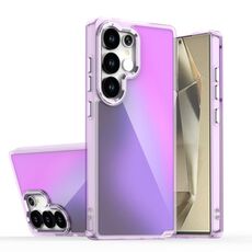 Per Samsung Galaxy S24 Ultra 5G Custodia per telefono con placcatura sfumata scolorita (viola)