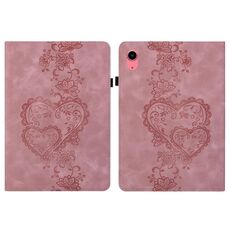 Per iPad 2025/2022 Custodia per tablet intelligente in pelle goffrata Love Hearts (rosa)