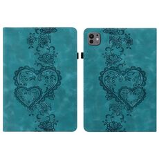Per iPad Pro 11 2024 Custodia per tablet intelligente in pelle goffrata Love Hearts (verde)