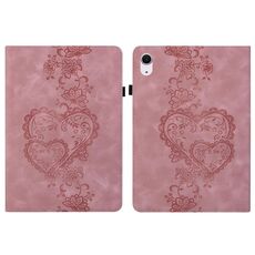 Per iPad 10.2 2021 / Air 10.5 Custodia per tablet intelligente in pelle goffrata Love Hearts (rosa)