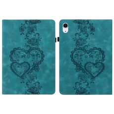 Per iPad 10.2 2021 / Air 10.5 Custodia per tablet intelligente in pelle goffrata Love Hearts (verde)