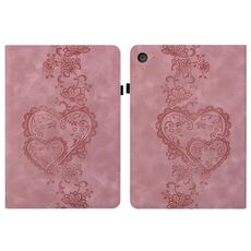 Per iPad mini 5/4/3/2/1 Custodia per tablet in pelle goffrata con cuoricini (rosa)