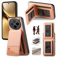 Per vivo X200 Twill Tessuto Pelle Verticale Flip RFID Card Bag Custodia per Telefono (Rosa)