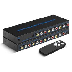 RCA 4 In 3 Out AV Audio Video Segnale Composito Switcher AV Switch Box Splitter, Spina: Spina UE