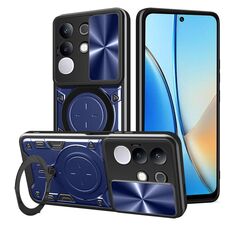 Custodia per telefono con supporto magnetico scorrevole Camshield per vivo Y29 4G CD Texture (blu)