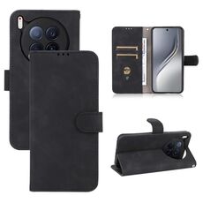 Per Tecno Camon 40 Premier Skin Feel Custodia in pelle magnetica Flip Phone (Nero)