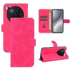 Per Tecno Camon 40 Premier Skin Feel Custodia in pelle magnetica Flip (rosso rosa)