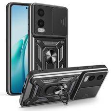 Per OnePlus Nord CE4 Lite Custodia per fotocamera scorrevole TPU Hybrid PC Phone Case (Nero)