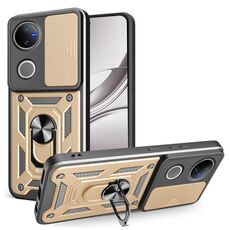Custodia per telefono in TPU+PC con design scorrevole per fotocamera per vivo V50 5G (oro)