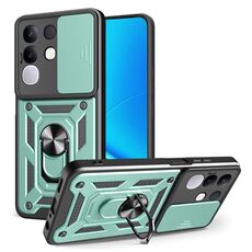 Custodia per telefono in TPU+PC con design scorrevole per fotocamera per vivo Y29 4G (verde)