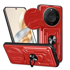 Per Honor X9c Smart Sliding Camshield TPU+PC Custodia per telefono con slot per schede (rosso)