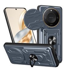 Per Honor X9c Smart Sliding Camshield TPU+PC Custodia per telefono con slot per schede (grigio)