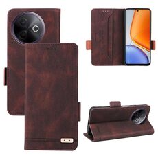 Per vivo Y39 5G Custodia per telefono in pelle con chiusura magnetica globale (marrone)