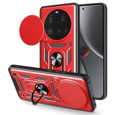 Custodia per telefono in TPU ibrido per PC con design scorrevole per fotocamera Xiaomi 15 Ultra (rosso)