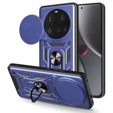 Custodia per telefono in TPU ibrido per PC con design scorrevole per fotocamera Xiaomi 15 Ultra (blu)