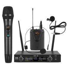 U-771 Sistema di microfoni wireless da 1 a 2 Microfono UHF FM, 1 microfono + 1 bodypack + host