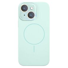 Per iPhone 14 Custodia sottile in silicone liquido MagSafe Circle (verde smeraldo)