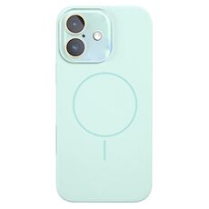 Per iPhone 16 Custodia sottile in silicone liquido MagSafe Circle (verde smeraldo)