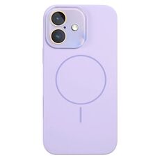 Per iPhone 16 Custodia sottile in silicone liquido MagSafe Circle (viola chiaro)
