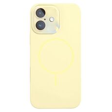 Per iPhone 16 Custodia sottile in silicone liquido MagSafe Circle (giallo)