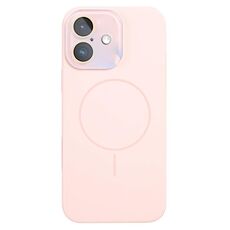 Per iPhone 16 Custodia sottile in silicone liquido MagSafe Circle (rosa)