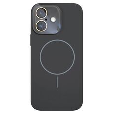 Per iPhone 16 Custodia sottile in silicone liquido MagSafe Circle (grigio grafite)