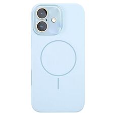 Per iPhone 16 Custodia sottile in silicone liquido MagSafe Circle (blu Sierra)