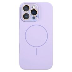 Per iPhone 16 Pro Max Custodia sottile in silicone liquido MagSafe Circle (viola chiaro)