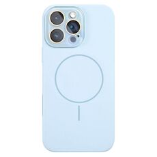 Per iPhone 16 Pro Max Custodia sottile in silicone liquido MagSafe Circle (Sierra Blue)