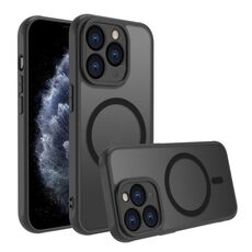 Per iPhone 11 Pro Max Custodia per telefono TPU ibrida per PC MagSafe antiurto a quattro angoli (nero)