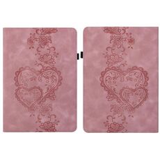 Per Amazon Kindle Paperwhite 12a generazione 2024 Custodia per tablet intelligente in pelle goffrata Love Hearts (rosa)