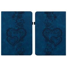 Per Amazon Kindle Paperwhite 12a generazione 2024 Custodia per tablet intelligente in pelle goffrata Love Hearts (blu scuro)