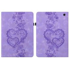 Per Amazon Fire Max 11 Custodia per tablet in pelle goffrata Love Hearts (viola)