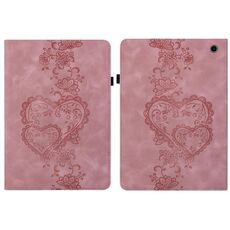 Per Amazon Fire Max 11 Custodia per tablet in pelle goffrata Love Hearts (rosa)